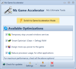 Windows 8 Mz Game Accelerator full