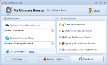 Mz Ultimate Booster (AutoMz Ultimate Tweaker) screenshot